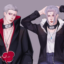 akira & hidan - platonic/family - art by MAI__NIM on twitter